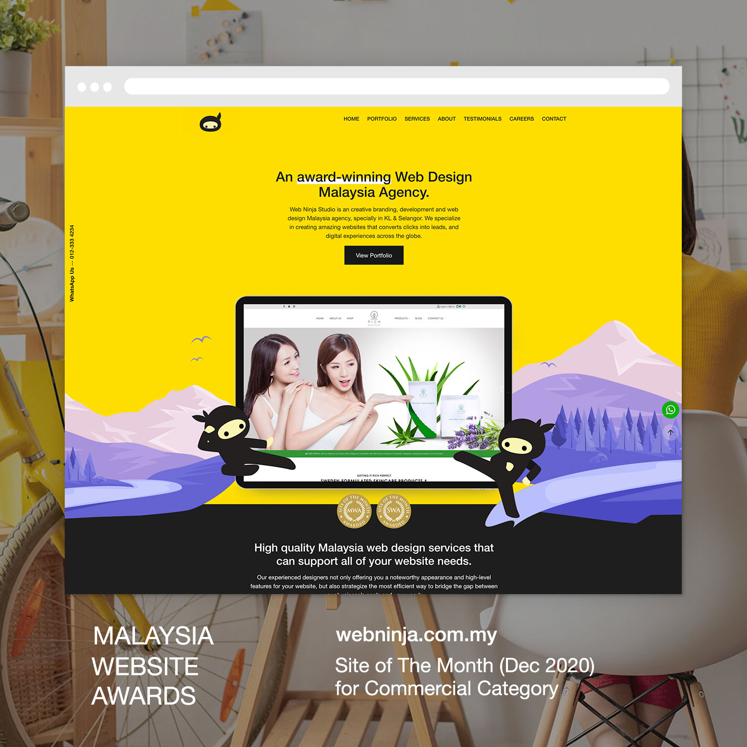malaysia website awards - site of the month for Commercial category